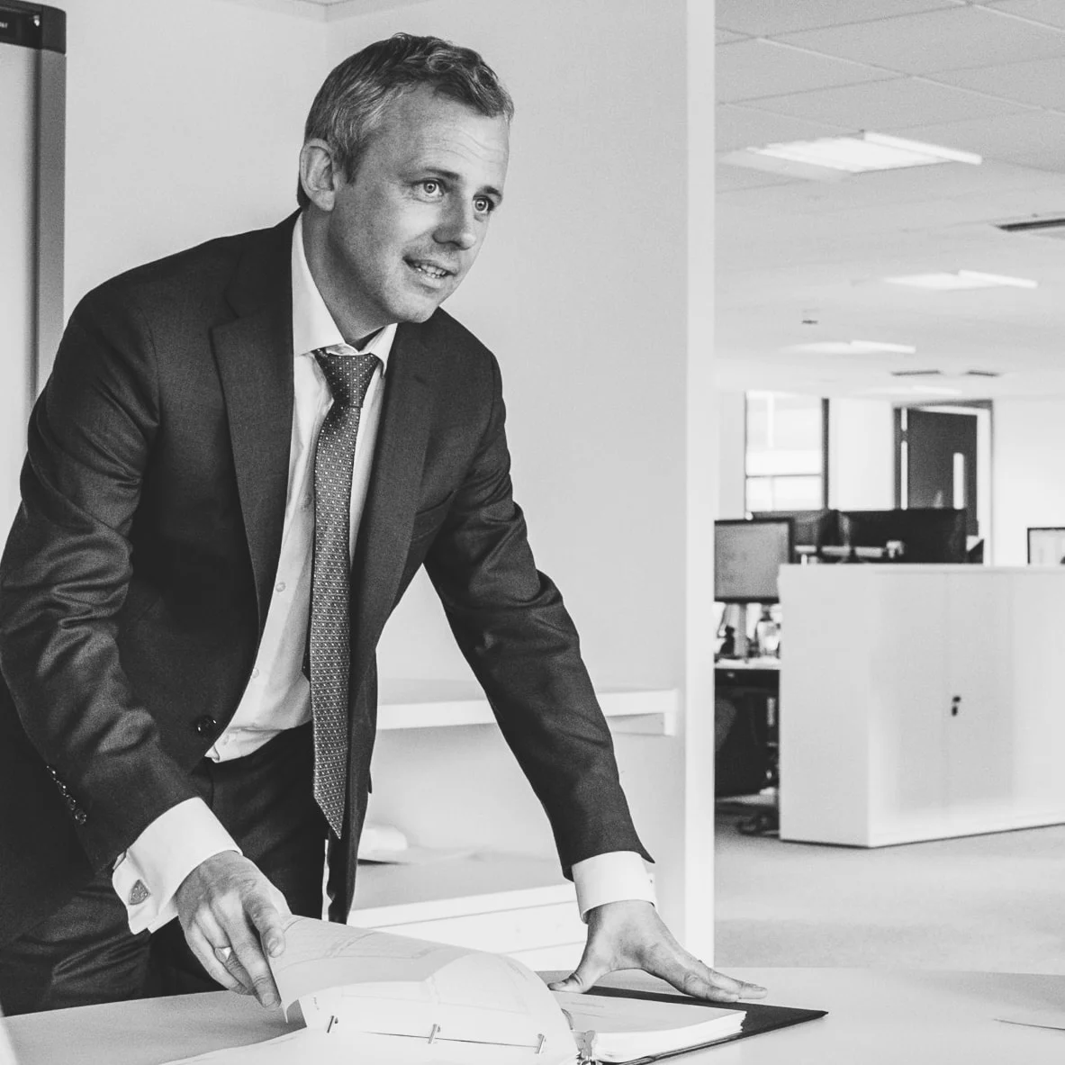 Businessman in a conference room